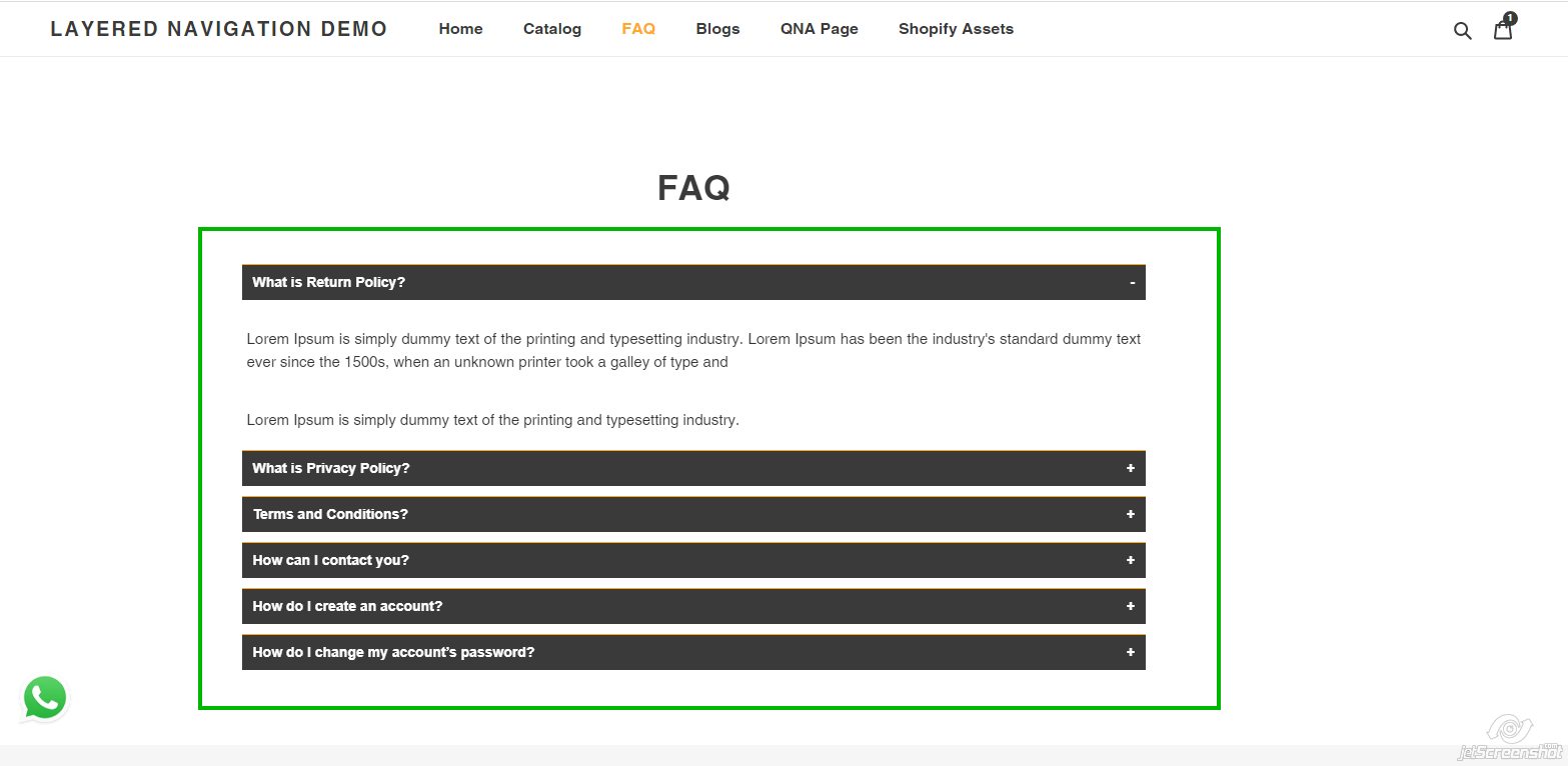 FAQ Accordion