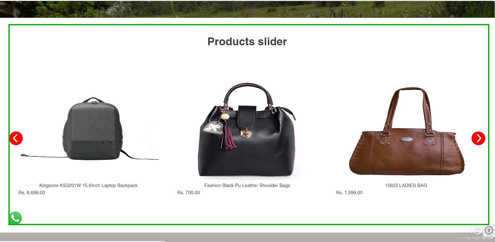 product slider