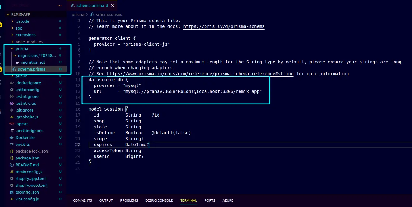 create-the-blank-database-and-modify-the-schema.prisma-file create-the-blank-database-and-modify-the-schema.prisma-file
