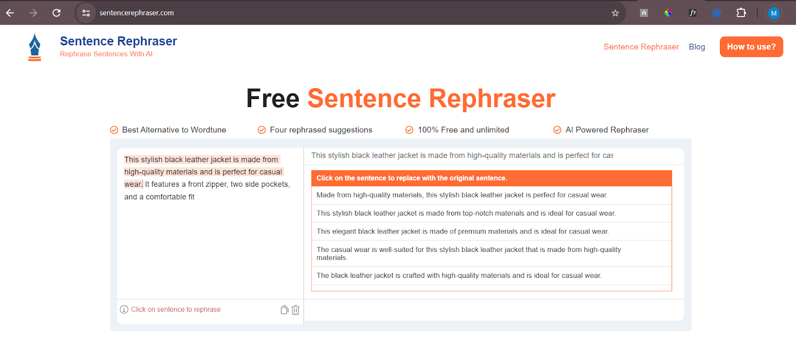 sentence-rephraser sentence-rephraser