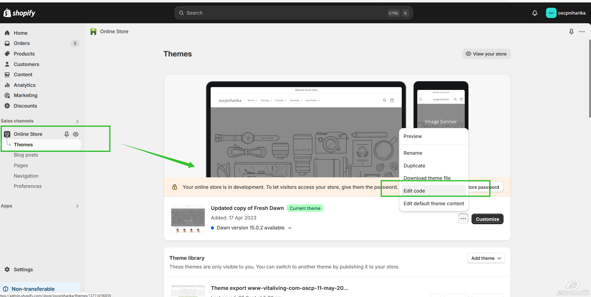 navigate-to-theme-editing