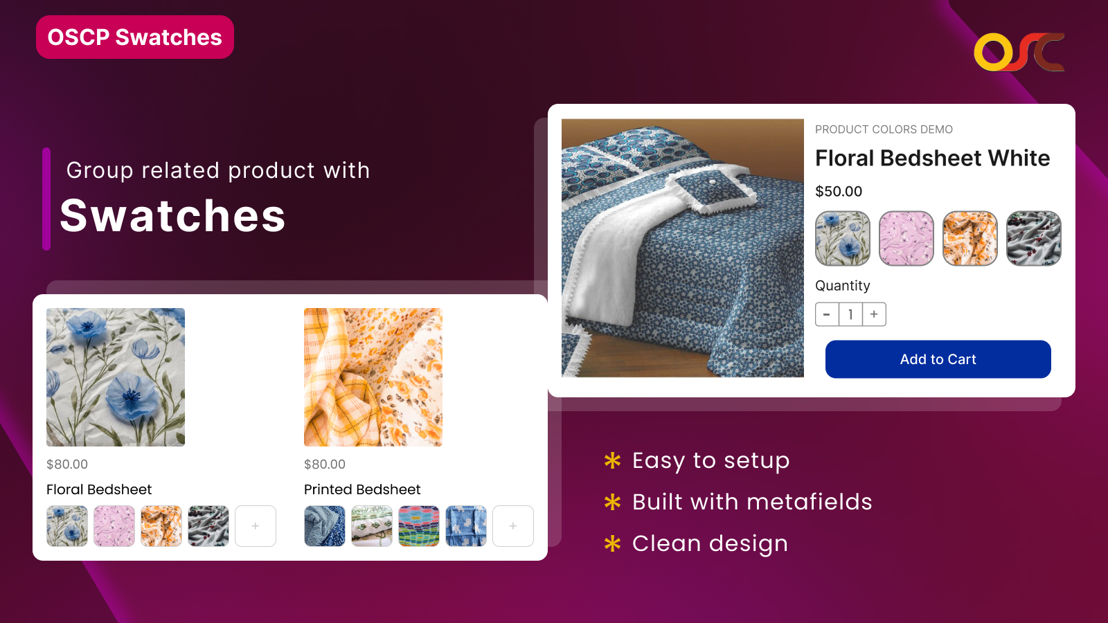 Grouped product swatches demo using Swatches App for Shopify