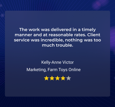 Kelly-Anne Victor’s testimonial praising Shopify development services for timely delivery and great customer service.
