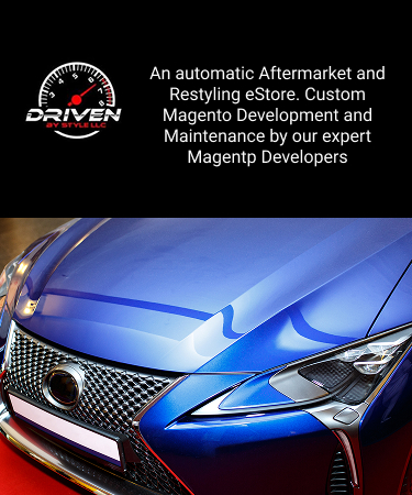 Driven By Style LLC aftermarket auto parts eStore banner