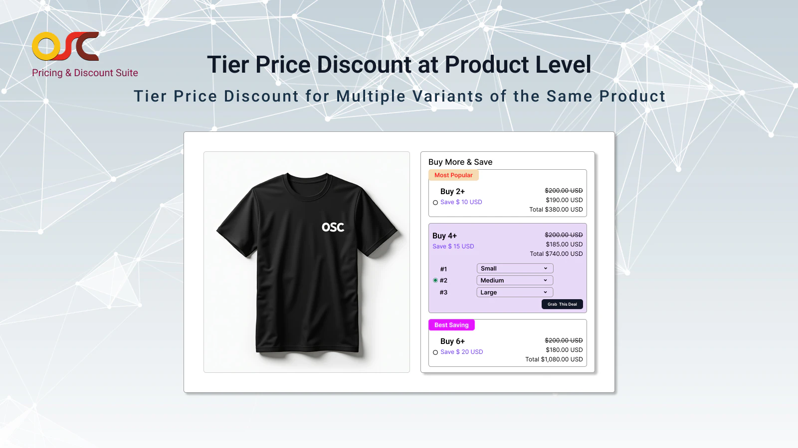 Tire Price Discount at Product Level