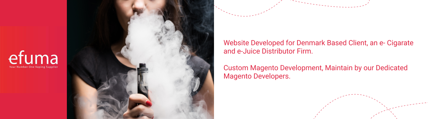 Efuma vaping brand banner for e-cigarette and e-juice website