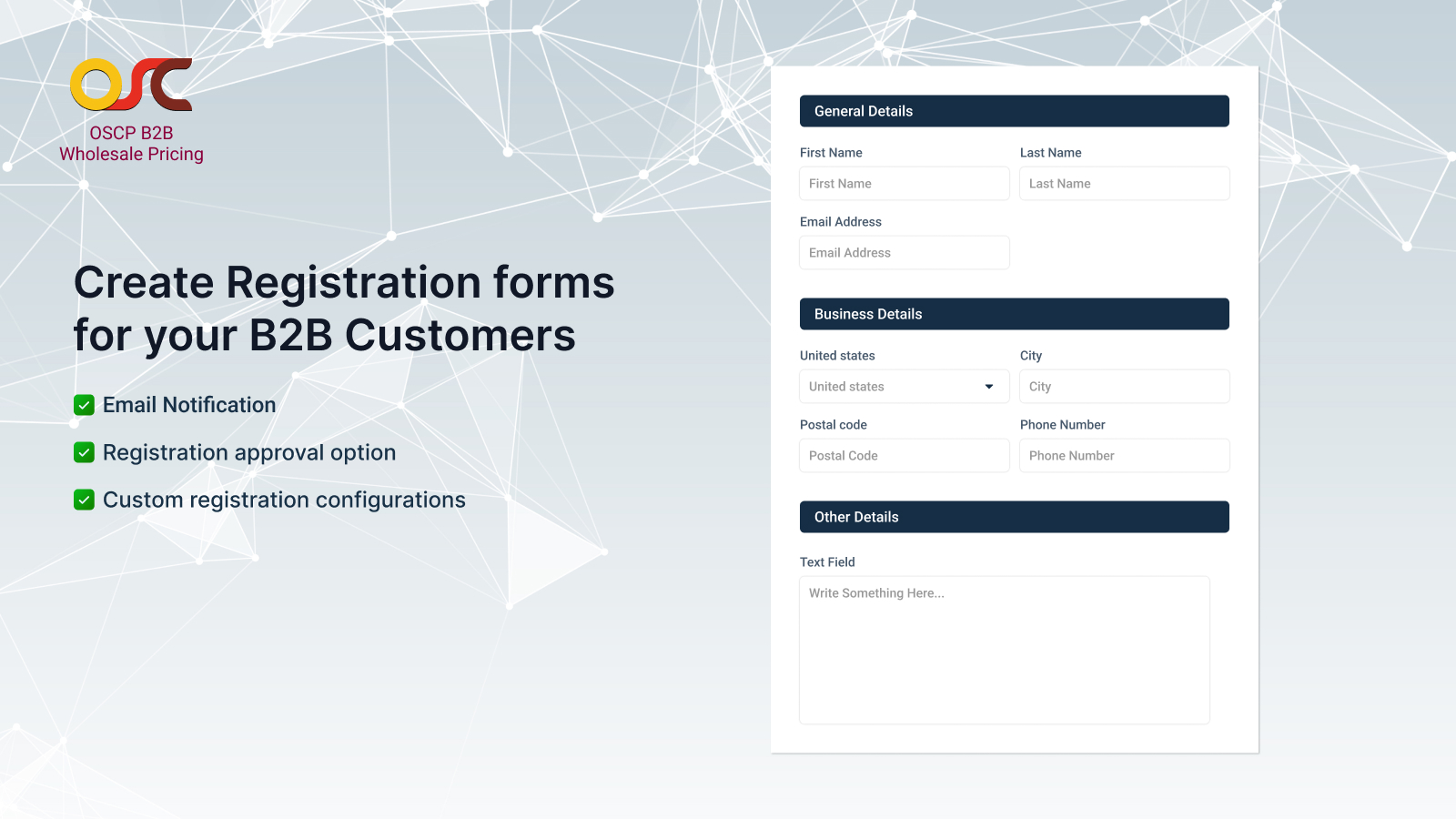 create registration form