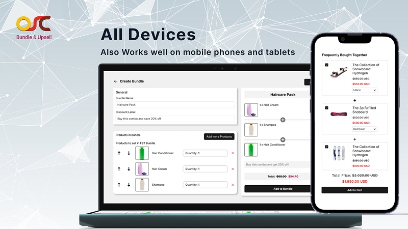 Bundle & Upsell for all devices