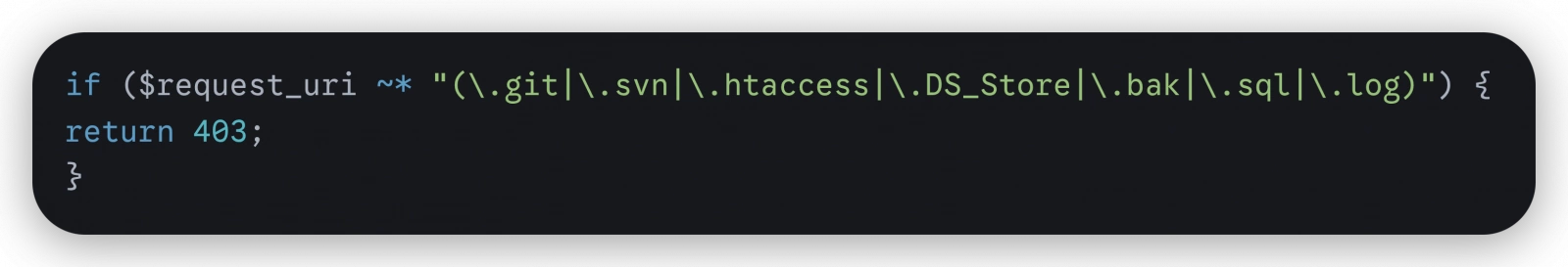8 Block access to sensitive files