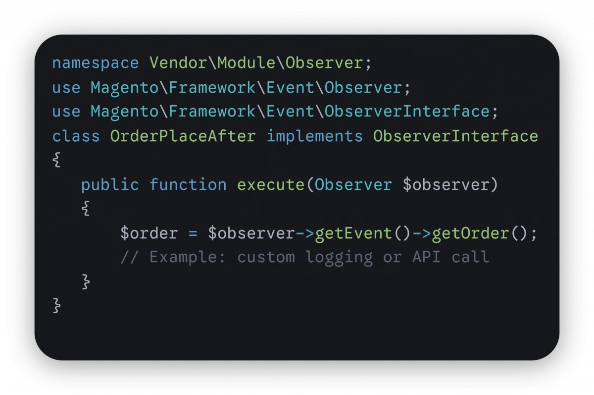 Observer Pattern in Magento 2-2 Reacting to Order Placement Observer Class