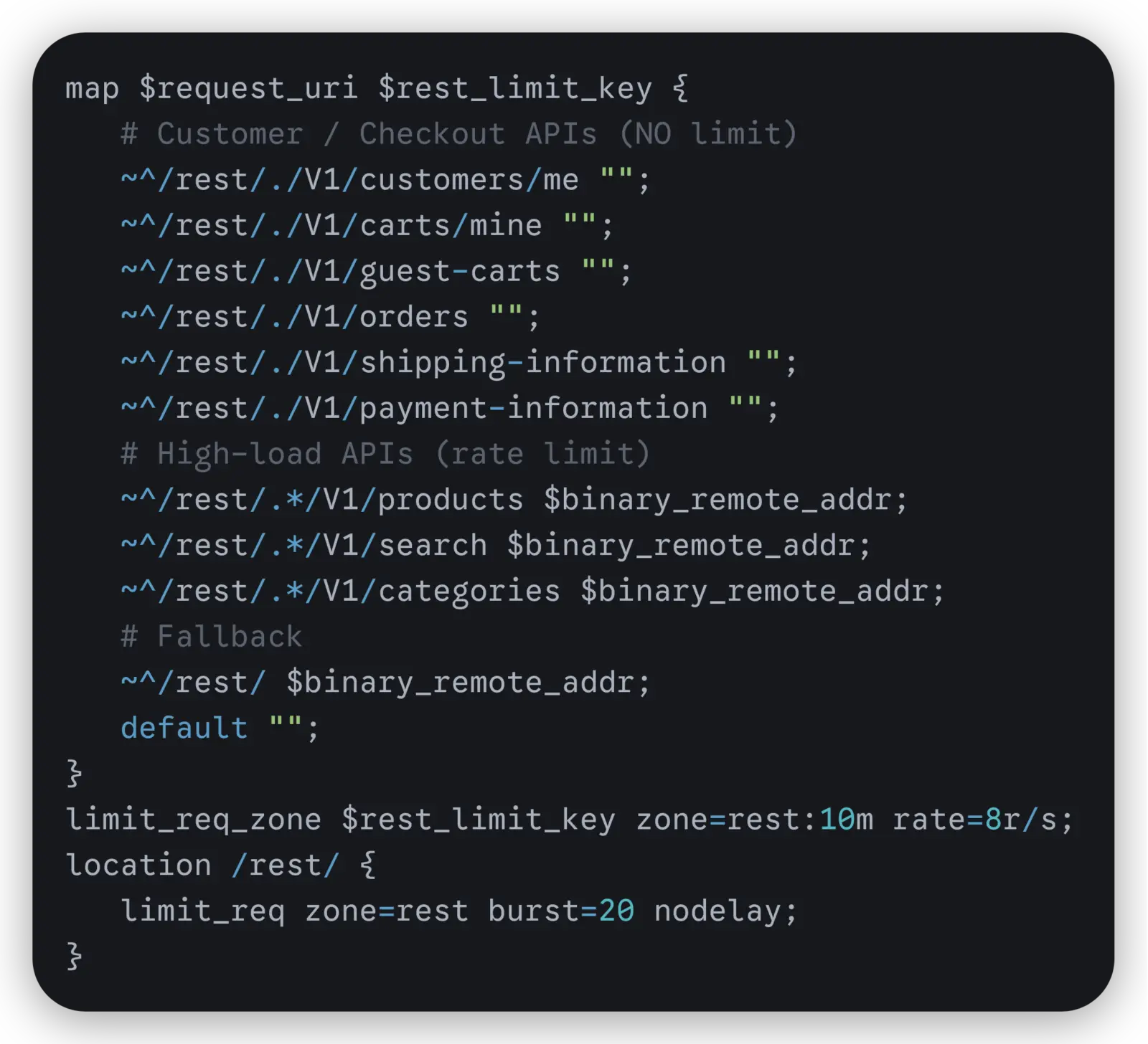 Magento-Aware REST Rate Limit Configuration Magento-Aware REST Rate Limit Configuration